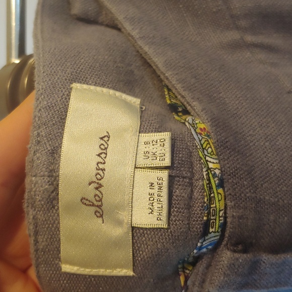 Grey, size 8, Anthro wide-leg sailor-style buttons - Picture 3 of 4